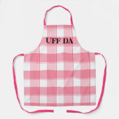Rode geruite boerderijschort Uff Da All-Over Print Schort (Voorkant)