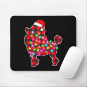 Rode geruite Buffalo Odle hond kerstlichten pyjama Muismat (Met muis)