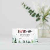 Rode geruite houthakker  - Luierloterijkaart Informatiekaartje (Staand voorkant)