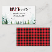 Rode geruite houthakker  - Luierloterijkaart Informatiekaartje (Voorkant / Achterkant)