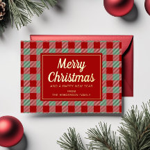Rode geruite kerst goud 
