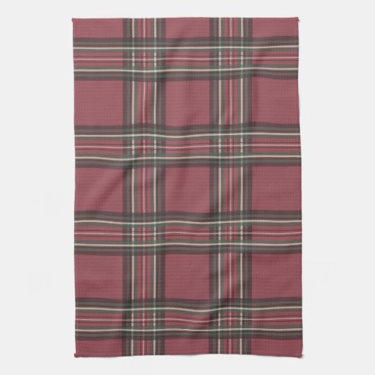 Rode geruite keukendoek in landelijke stijl theedoek (Verticaal)