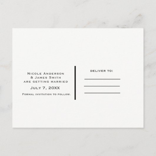 Rode geruite landelijke save-the-date aankondigingskaart (Achterkant)