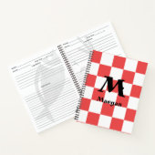 Rode geruite patroon achtergrond notitieboek (Binnen)