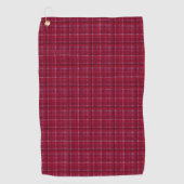 Rode geruite tartan golfhanddoek (Voorkant)
