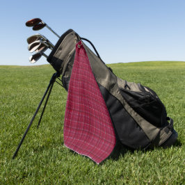 Rode geruite tartan golfhanddoek