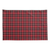 Rode geruite tartan ruitpatroon Witte herten Kussensloop (Achterkant-Rechts)