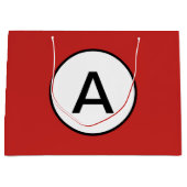 RODE GESCHENKTAS CUSTOM INITIAAL GROOT CADEAUZAKJE (Voorkant)