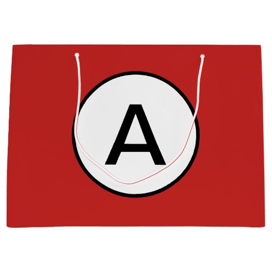 RODE GESCHENKTAS CUSTOM INITIAAL GROOT CADEAUZAKJE (Voorkant)