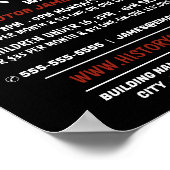 Rode geschiedenisboek, geschiedeniscursus Adverter Poster (Hoek)