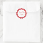 rode geschulpte Sticker (Tas)