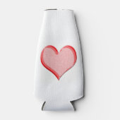 Rode gespeende Valentijn — Heart Vorm Flesjeskoeler (Voorkant)
