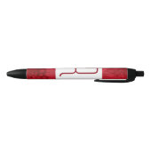 Rode gespikkelde monogram zwarte inkt pen (Bodem)