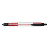 Rode gespikkelde monogram zwarte inkt pen (Achterkant)