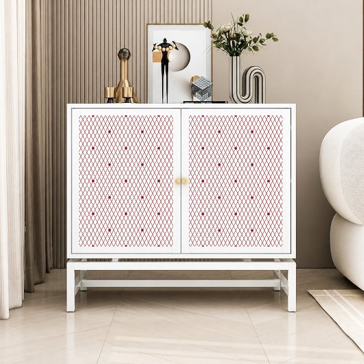 Rode gestippelde kant decoupage tissuepapier