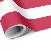 Rode Gestreepte Amerikaanse Vlag Patroon Kerstmis Cadeaupapier (Rol Hoek)