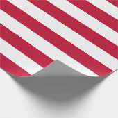 Rode Gestreepte Amerikaanse Vlag Patroon Kerstmis Cadeaupapier (Hoek)