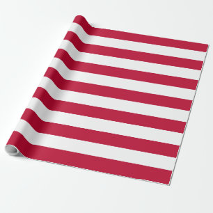 Rode Gestreepte Amerikaanse Vlag Patroon Kerstmis Cadeaupapier