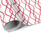 Rode gestreepte inpakpapier, Kerstcadeau Wrap Cadeaupapier (Rol Hoek)