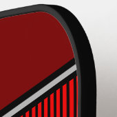 Rode gestreepte met monogram pickleball paddle (Links Detail)