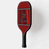 Rode gestreepte met monogram pickleball paddle (Links)