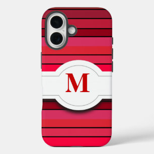 Rode gestreepte patroon iPhone 5/5s portemonnee ho 16 Hoesje