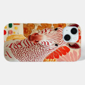 Rode gestreepte zebra collage kunst - Leuke en kle Case-Mate iPhone Case (Achterkant (horizontaal))