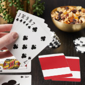 Rode gestript pokerkaarten (Insitu)