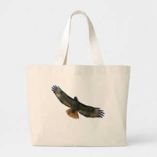 RODE GETAILLEERDE HAWK VLIEGT GROTE TOTE BAG