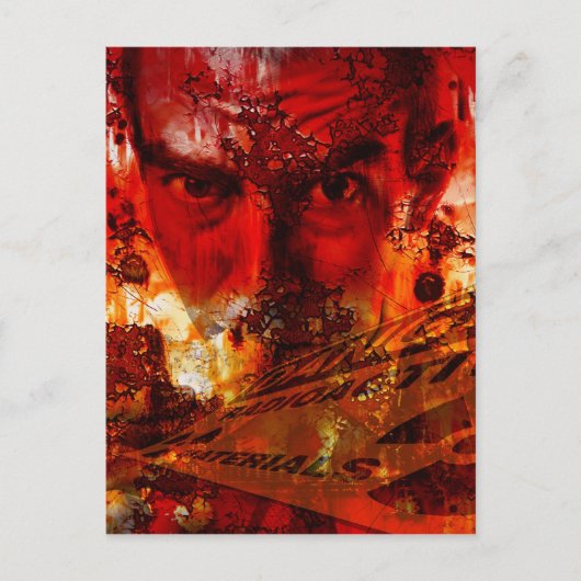 Rode Gevel Graffiti Briefkaart (Voorkant)