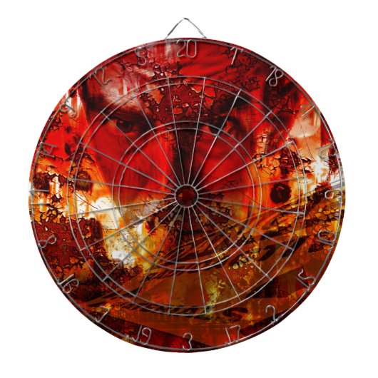 Rode Gevel Graffiti Dartbord (Voorkant)