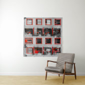 Rode gevel Zuidoost Balkon Bouwfotografie Wandkleed (In Situ (horizontaal))