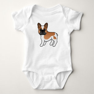 Rode gevlekte Franse Bulldog Schattige Cartoon Hon Romper