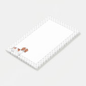 Rode gevlekte gladharige Dachshund Cartoonhond & P Post-it® Notes (Schuin)