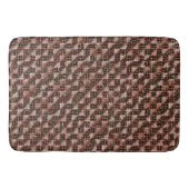 Rode gevlekte vierkantjes die een vreemde mozaïek  badmat (Voorkant)