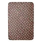 Rode gevlekte vierkantjes die een vreemde mozaïek  badmat (Voorkant Verticaal)