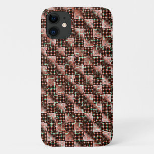 Rode gevlekte vierkantjes die een vreemde mozaïek  Case-Mate iPhone case