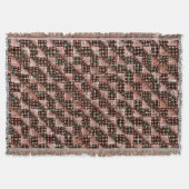 Rode gevlekte vierkantjes die een vreemde mozaïek  deken (Voorkant)