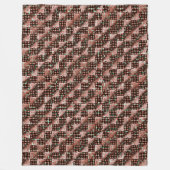 Rode gevlekte vierkantjes die een vreemde mozaïek  fleece deken (Voorkant)