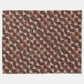 Rode gevlekte vierkantjes die een vreemde mozaïek  fleece deken (Voorkant (Horizontaal))