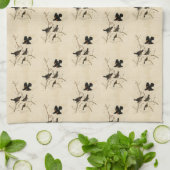 Rode gevleugelde Blackbird - Audubon's vogels van  Theedoek (Gevouwen)