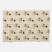 Rode gevleugelde Blackbird - Audubon's vogels van  Theedoek (Horizontaal)