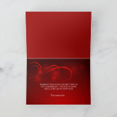 Rode Gevouwen Collectief van de Elegantie van de Feestdagen Kaart (Binnen)