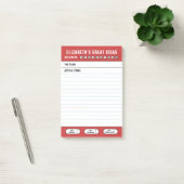 Rode geweldige ideeën takenlijst post-it® notes (Kantoor)