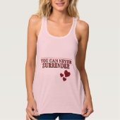 Rode Gezicht Liefde Hart Kunst Tanktop (Voorkant)