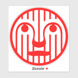 Rode Gezicht Modern 4Matt Sticker
