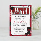 Rode Gezochte Poster - uitnodiging op zondag (Staand voorkant)