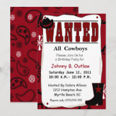 Rode Gezochte Poster - uitnodiging op zondag (Voorkant / Achterkant)