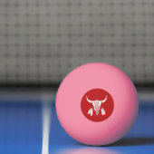 Rode Ghost Dance Buffalo 1 ster gloeien pingpongba Pingpongbal (Net)