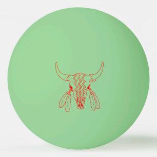 Rode Ghost Dance Buffalo 1 ster gloeien pingpongba Pingpongbal